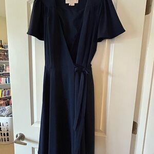 Gal Meets Glam Dark Blue Midi Dress